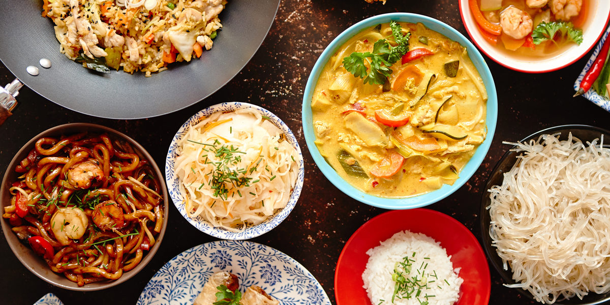 4 regiones con estilo asiático de comida