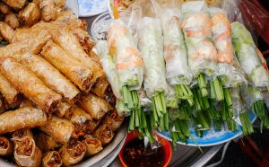Comida de Vietnam con estilo asiático