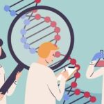 animación alusiva a enfermedades hereditarias por genética